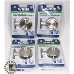 SEALED 4 WEISER ROUND POCKET DOOR LOCK
