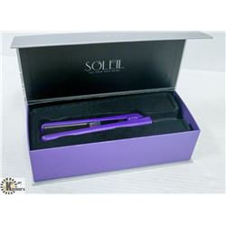 SOLIEL MINI PURPLE FLAT IRON WITH CERAMIC PLATES