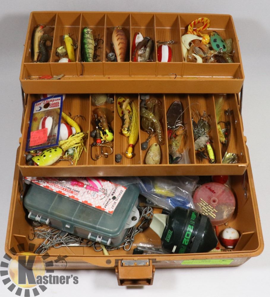 FISHING TACKLE BOX, FULL OF TACKLE