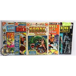 LOT OF 5 COMICS ON BACKING BOARDS, ASSORTED