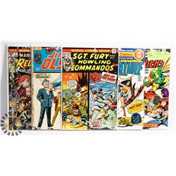 LOT OF 5 COMICS ON BACKING BOARDS, ASSORTED