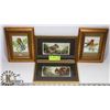 Image 1 : 4 SMALL / FRAMED ANIMAL PRINTS