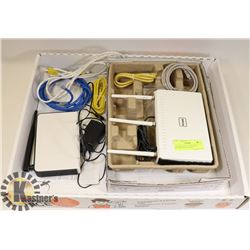 1TP LINK AND 1 D-LINK BOTH ROUTERS WITH CABLES