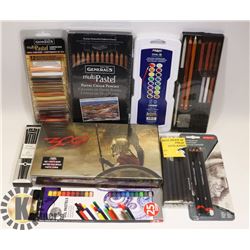 NEW LOT OF CHARCOAL PENCILS, MULTI PASTEL