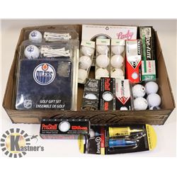 NEW FLAT OF GOLF BALLS (9) ZIPPO