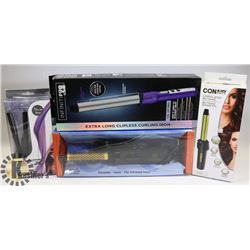 NEW A LOT OF CURLING IRONS. BEAUTY