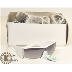 BOX OF WHITE DESIGNER SUNGLASSES UV400 PROTECTION