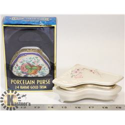 VINTAGE PORCELAIN 24 KARAT GOLD RIM