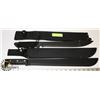 Image 1 : 14 INCH AND 17  INCH BLACK STEEL BLADE MACHETE