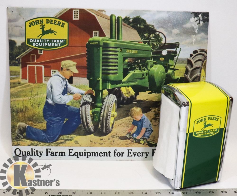 JOHN DEERE NAPKIN HOLDER & METAL