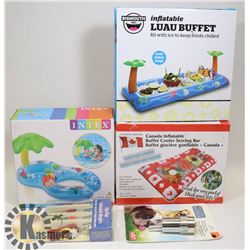 NEW FLOATING COOLER. OUTDOORS