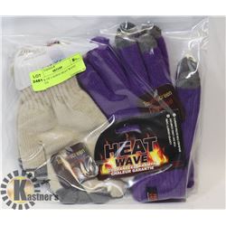 2 PACK OF LADIES HEAT WAVE GLOVES
