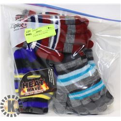 3 PACK OF KIDS HEAT WAVE GLOVES