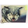 Image 1 : 15 X 12 HOLOGRAPHIC 3D WOLF PLAQUE