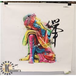 RETRO COLORFUL BUDDHA CANVAS