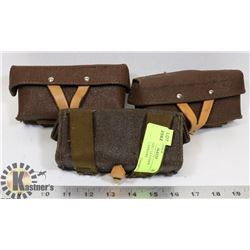 SET OF 3 SOVIET LEATHER MAGAZINE CARRIERS