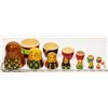 Image 1 : RUSSIAN DOLLS SET - MATRIOSHKAS - HAND PAINTED