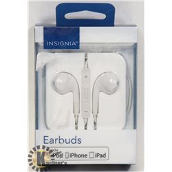 NEW INSIGNIA EARBUDS FOR IPHONE / IPAD