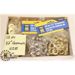 BOX OF 13 PKGS GROMMETS