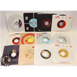 12 ORIGINAL CLASSIC ROCK 45'S. BILL HALEY, BEATLES