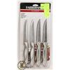 Image 1 : NEW 4PC FARBERWARE STAINLESS STEEL KNIFE SET