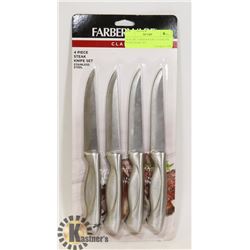 NEW 4PC FARBERWARE STAINLESS STEEL KNIFE SET