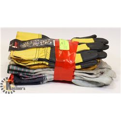 6 PAIRS OF ASSORTED WORK GLOVES