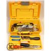 Image 1 : YELLOW TOOLBOX WITH VARIETY OF TOOLS
