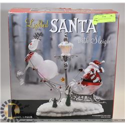 LIGHTED SANTA WITH SLEIGH DISPLAY