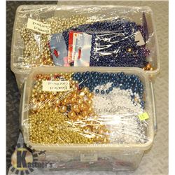 TWO BOXES OF BEADED GARLAND