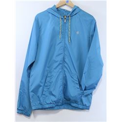 ELEMENT MENS BLUE ZIP UP NYLON JACKET SIZE LARGE