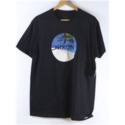 NIXON MENS PALM TREE TSHIRT BLACK SIZE LARGE