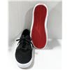 Image 1 : LAKAI BLACK/WHITE SKATE SHOE BOYS SZ 5. RED BOTTOM