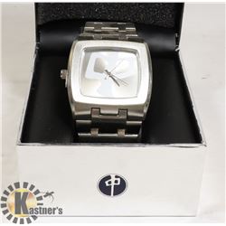 RED DRAGON SILVER TONE WATCH