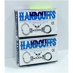 LOT OF 2 PAIRS HANDCUFFS WITH KEYS