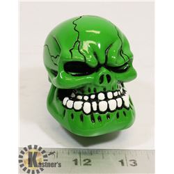 NEW GREEN SKULL STICK SHIFT COVER / KNOB