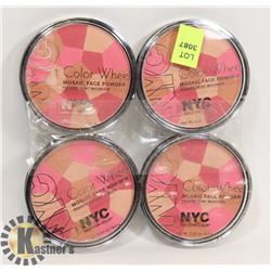LOT OF 4 NYC COLOR WHEEL MOSAIC FACE POWDER