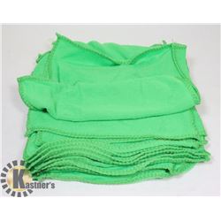 PACK OF 10 NEW GREEN MICROFIBER RAGS