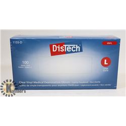 100 COUNT DISTECH CLEAR VINYL MEDIAL EXAMINATION