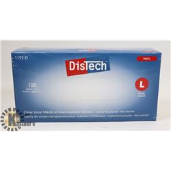 100 COUNT DISTECH CLEAR VINYL MEDIAL EXAMINATION