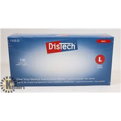 100 COUNT DISTECH CLEAR VINYL MEDIAL EXAMINATION
