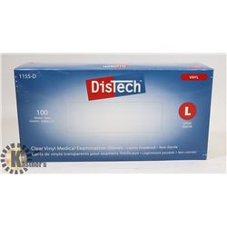 100 COUNT DISTECH CLEAR VINYL MEDIAL EXAMINATION