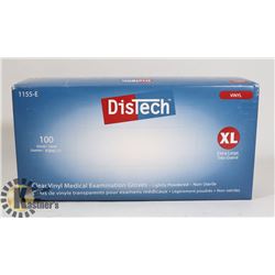 DISTECH CLEAR VINYL MEDIAL EXAMINATION GLOVES
