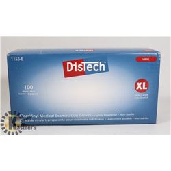 DISTECH CLEAR VINYL MEDIAL EXAMINATION GLOVES