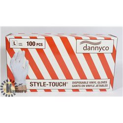 DANNYCO STYLE TOUCH DISPOSABLE VINYL GLOVES
