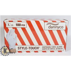 DANNYCO STYLE TOUCH DISPOSABLE VINYL GLOVES