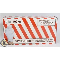 DANNYCO STYLE TOUCH DISPOSABLE VINYL GLOVES