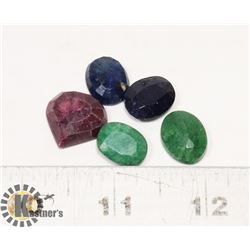 #27-MIX GEMSTONE,RUBY,EMERALD,SAPPHIRE  63.0CT