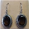 Image 1 : SILVER SMOKEY QUARTZ  EARRINGS