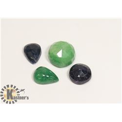 #52- EMERALD & SAPPHIRE GEMSTONE 77.5 ct